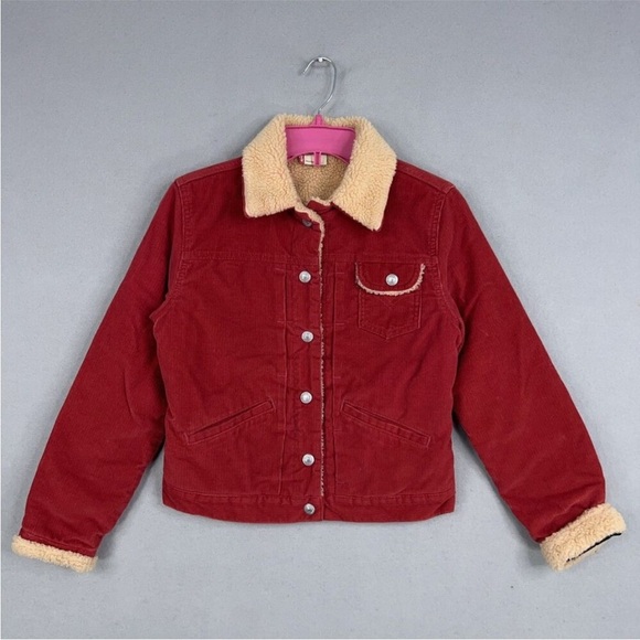Levi's Other - Levis Jacket Juniors Small Corduroy Sherpa Lined Trucker Western Retro
USA Red